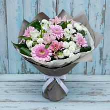 Букет цветов из:  Герберы, Альстромерии и Хризантемы в Переясловской