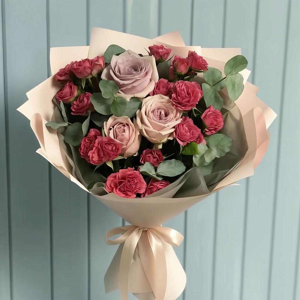 Букет цветов из: Гвоздики и Розы в Переясловской