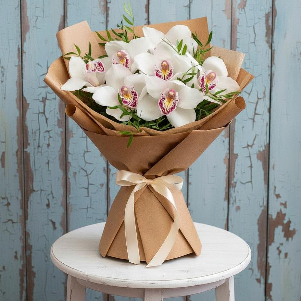 Букет цветов из: Орхидеи и Розы в Переясловской