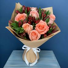 Букет цветов из:  Розы и Альстромерии в Переясловской