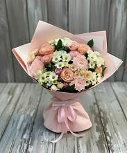 Букет цветов из:  Гвоздики, Розы и Хризантемы в Переясловской