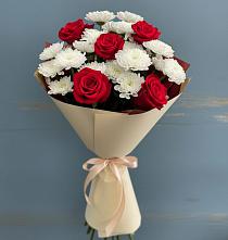 Букет цветов из:  Розы и Хризантемы в Переясловской