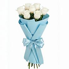 Букет 7 белых роз Проуд в Переясловской