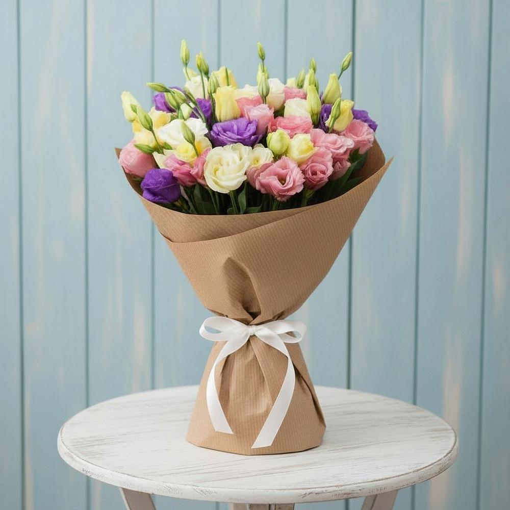 Букет цветов из: Лизиантусы в Переясловской