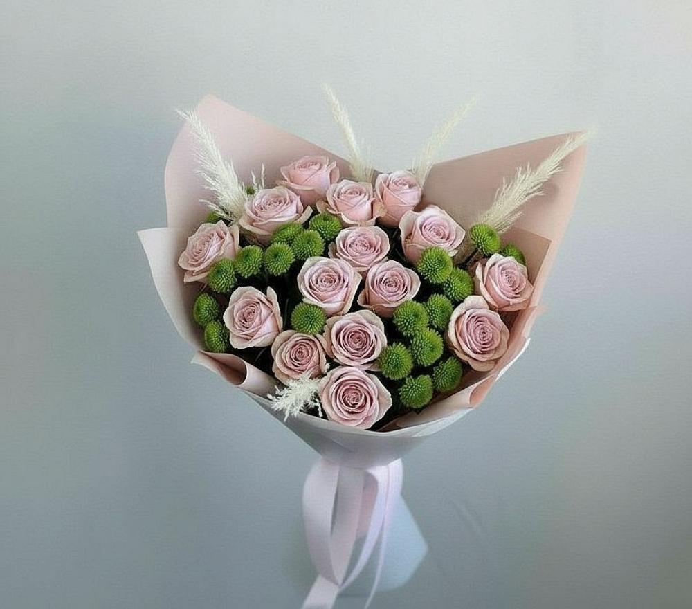 Букет цветов из: Розы и Хризантемы в Переясловской