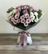 Букет цветов из:  Хризантемы и Розы в Переясловской
