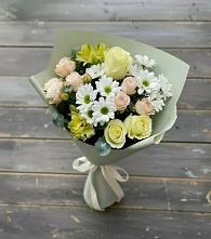 Букет цветов из:  Альстромерии, Розы и Хризантемы в Переясловской