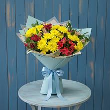 Букет цветов из:  Альстромерии и Хризантемы в Переясловской