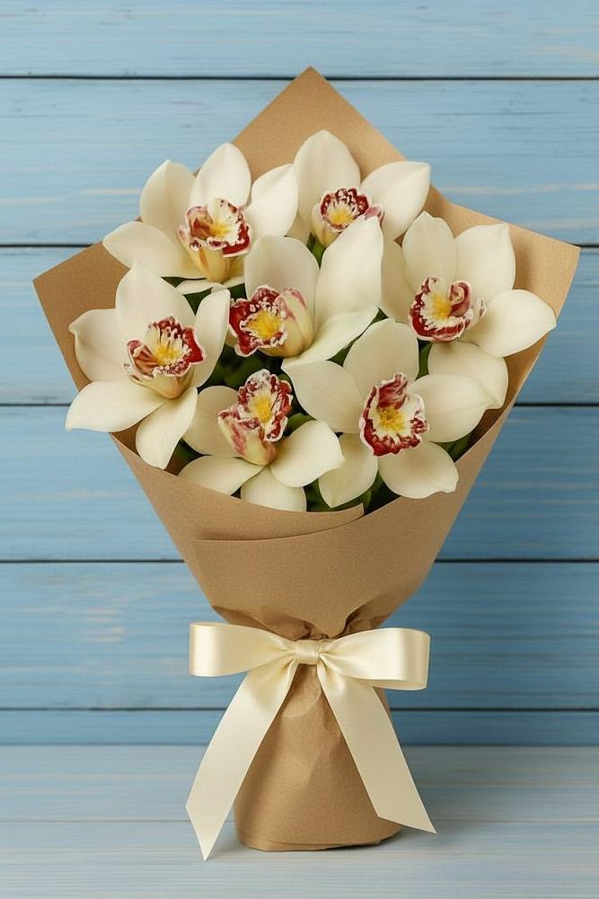 Букет цветов из: Орхидеи и Розы в Переясловской