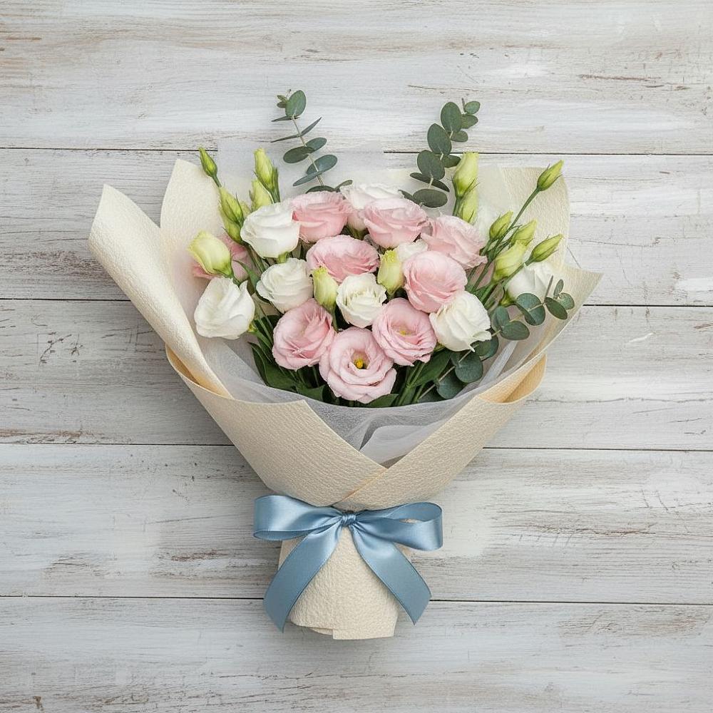 Букет цветов из: Лизиантусы в Переясловской